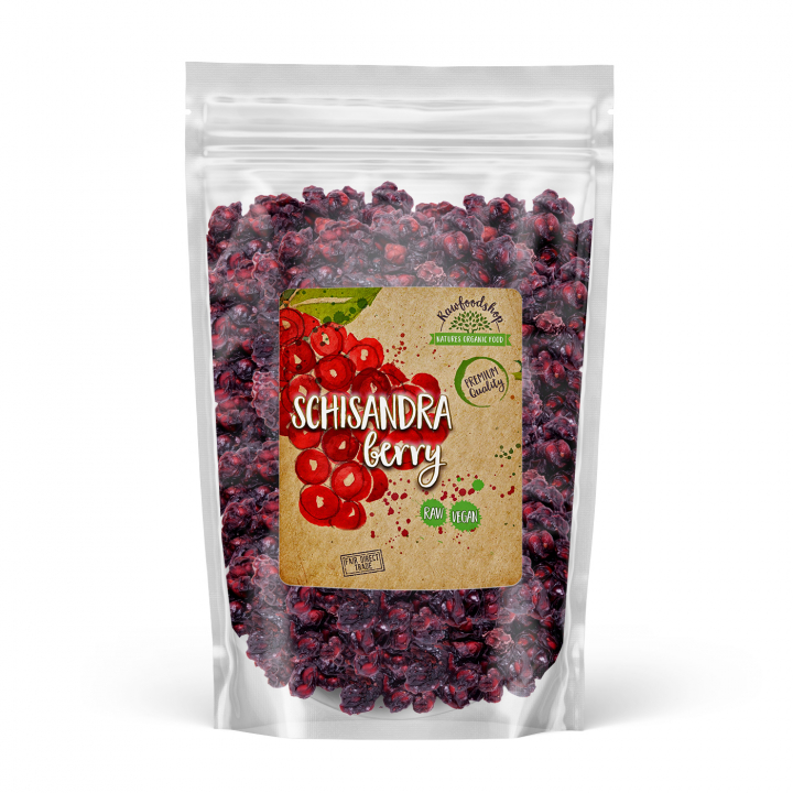 Schisandra Bär 125g i gruppen Råvaror & Dryck / Frukt & Bär / Alla frukter & bär hos Rawfoodshop Scandinavia AB (RFRU100472E)
