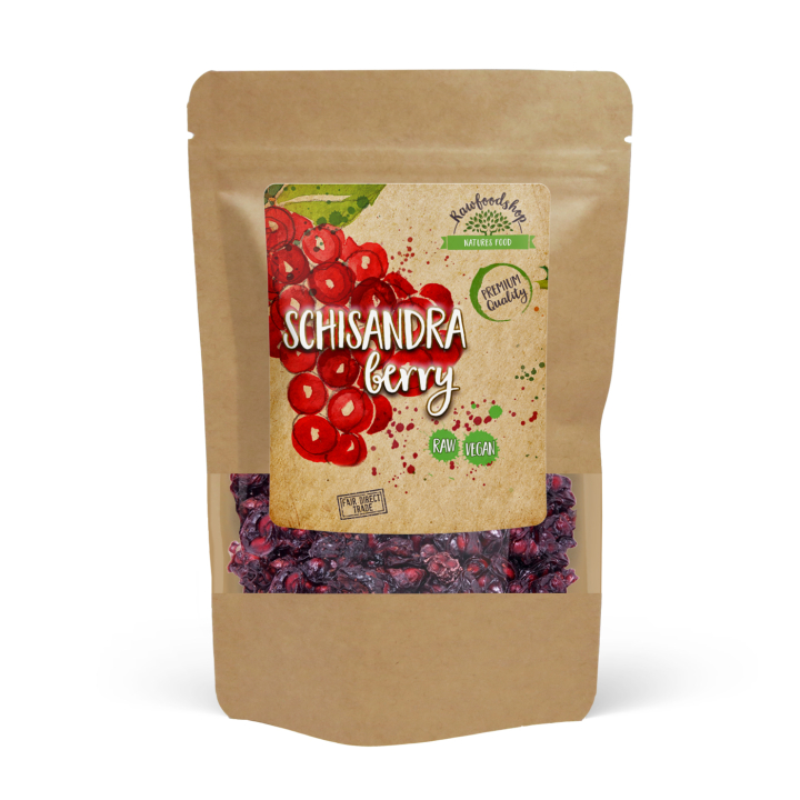 Schisandra Bär 125g i gruppen Råvaror & Dryck / Frukt & Bär / Alla frukter & bär hos Rawfoodshop Scandinavia AB (RFRU100472E)