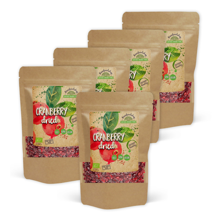 Tranbär EKO 500g x 5 paket i gruppen Råvaror & Dryck / Frukt & Bär / Tranbär hos Rawfoodshop Scandinavia AB (RFRU200501E-SET5)