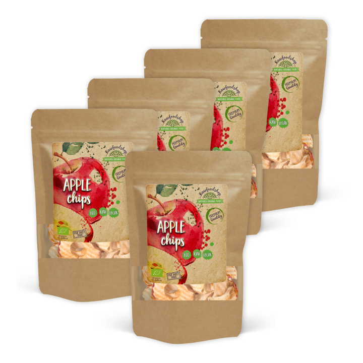 Äpple Chips EKO 200g x 5 paket i gruppen Råvaror & Dryck / Frukt & Bär / Äpple hos Rawfoodshop Scandinavia AB (RFRU200636E-SET5)