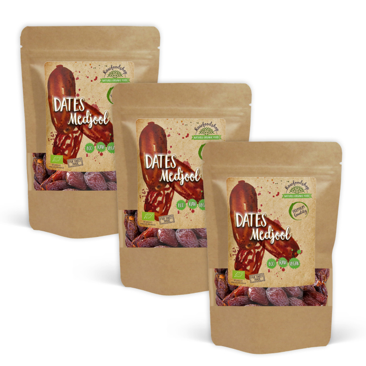 Dadlar Medjool EKO 500g x 3 paket i gruppen Råvaror & Dryck / Frukt & Bär / Dadlar hos Rawfoodshop Scandinavia AB (RFRU500355E-SET3)