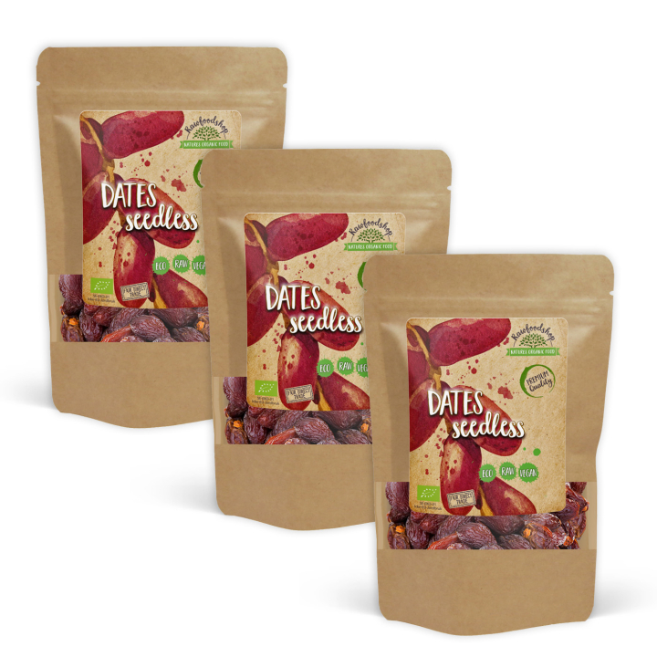 Dadlar urkärnade EKO 500g x 3 paket i gruppen Råvaror & Dryck / Frukt & Bär / Dadlar hos Rawfoodshop Scandinavia AB (RFRU500356E-SET3)