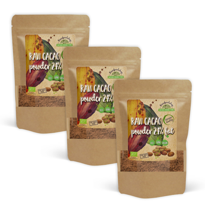 Kakaopulver RAW EKO 500g x 3 paket i gruppen Råvaror & Dryck / Bakning / Kakaoprodukter hos Rawfoodshop Scandinavia AB (RKAK500408E-SET3)