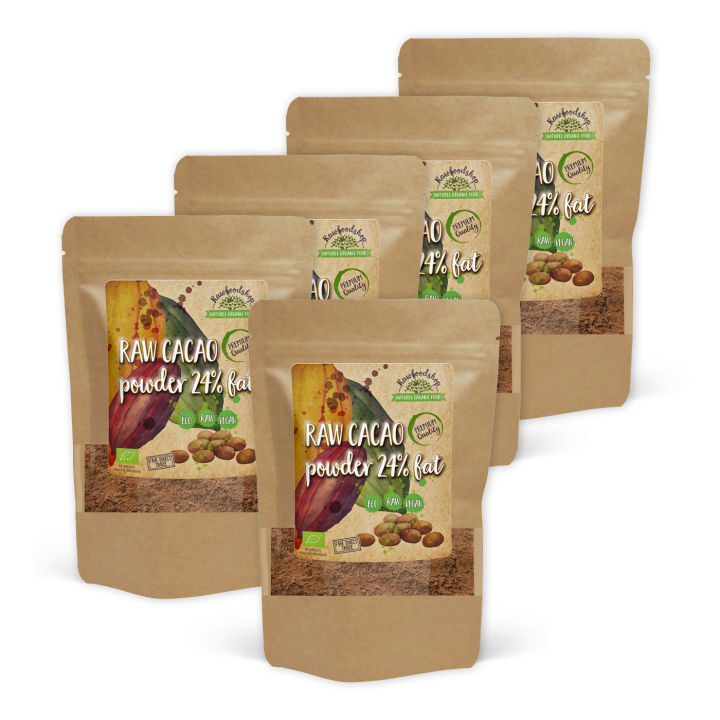 Kakaopulver RAW EKO 500g x 5 paket i gruppen Råvaror & Dryck / Bakning / Kakaoprodukter hos Rawfoodshop Scandinavia AB (RKAK500408E-SET5)