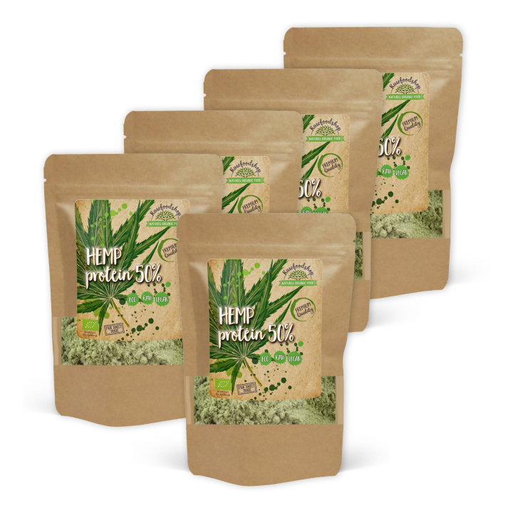 Hampaprotein 50% EKO 1kg x 5 paket i gruppen Råvaror & Dryck / Hälsokost / Proteinpulver hos Rawfoodshop Scandinavia AB (RKOS1000388E-SET5)
