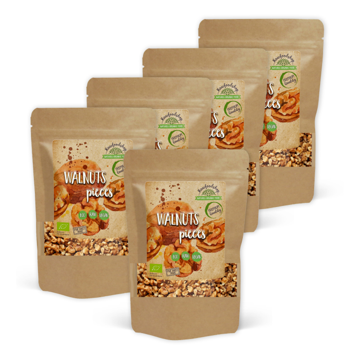 Valnötter i bitar RAW EKO 500g x 5 paket i gruppen Råvaror & Dryck / Nötter / Valnötter hos Rawfoodshop Scandinavia AB (RNOT2-SET5)