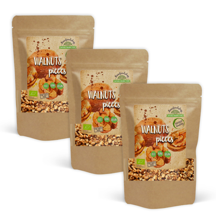 Valnötter i bitar RAW EKO 750g x 3 paket i gruppen Råvaror & Dryck / Nötter / Valnötter hos Rawfoodshop Scandinavia AB (RNOT200506E-SET3)
