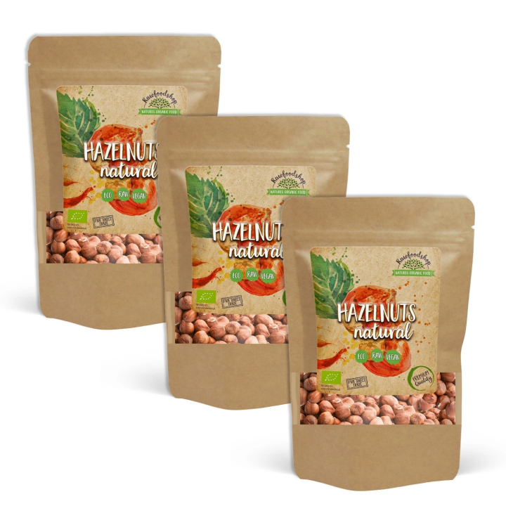 Hasselnötter Premium RAW EKO 500g x 3 paket i gruppen Råvaror & Dryck / Nötter / Hasselnötter hos Rawfoodshop Scandinavia AB (RNOT500081E-SET3)