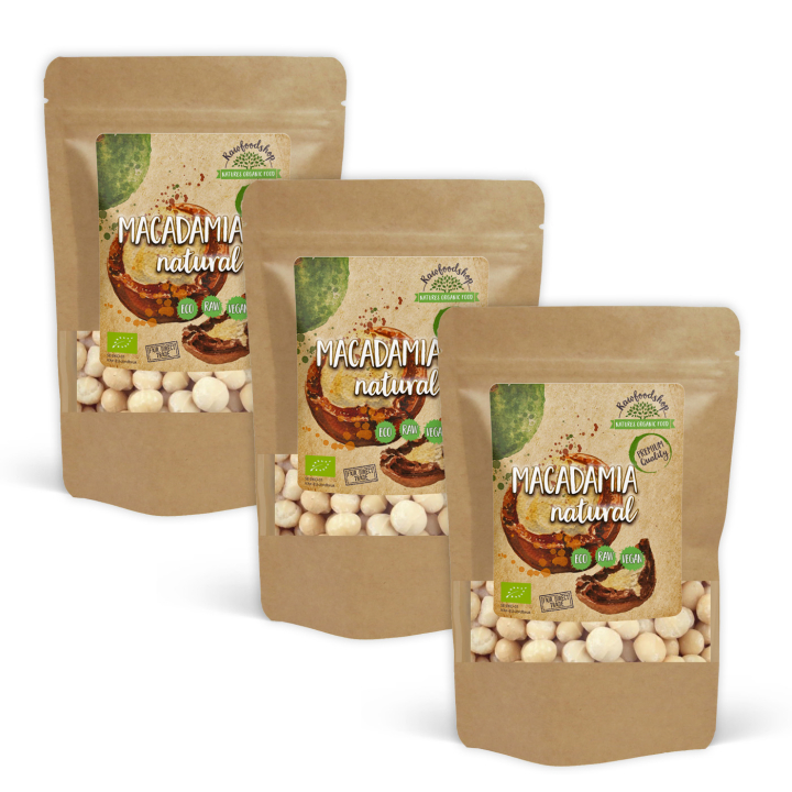 Macadamianötter Premium RAW EKO 500g x 3 paket i gruppen Råvaror & Dryck / Nötter / Macadamia hos Rawfoodshop Scandinavia AB (RNOT500430E-SET3)