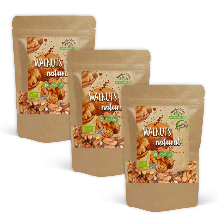 Valnötter Premium RAW EKO 500g x 3 paket i gruppen Råvaror & Dryck / Nötter / Valnötter hos Rawfoodshop Scandinavia AB (RNOT500505E-SET3)