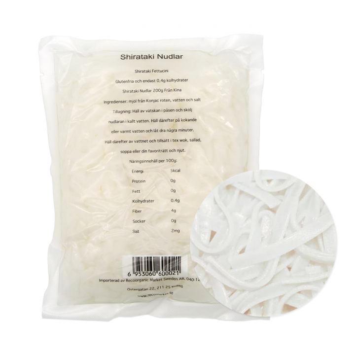 Shirataki Fettucini 200g i gruppen Råvaror & Dryck / Skafferiet / Pasta & Nudlar hos Rawfoodshop Scandinavia AB (RNUD200074E)