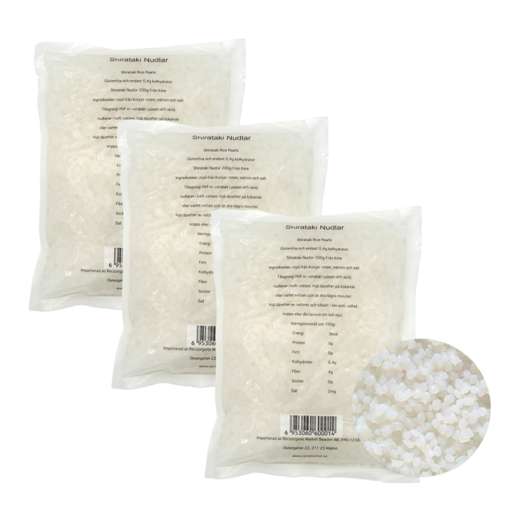 Shirataki Rice Pearls 200g x 24 paket i gruppen Råvaror & Dryck / Skafferiet / Ris & Korn hos Rawfoodshop Scandinavia AB (RNUD200075E-SET)