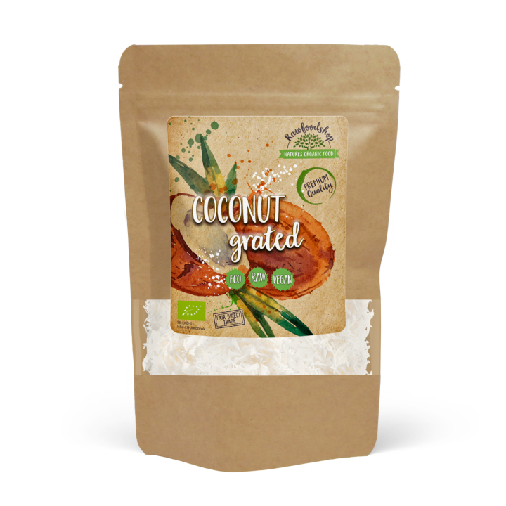 Kokos Riven Premium RAW EKO 500g i gruppen Råvaror & Dryck / Nötter / Kokos hos Rawfoodshop Scandinavia AB (ROVR2000471E)