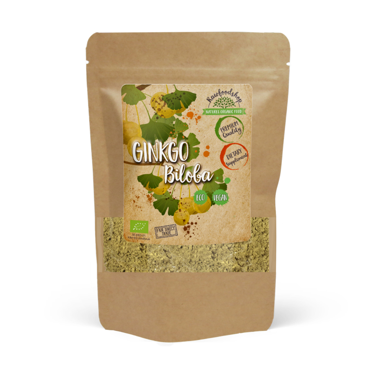 Ginkgo Biloba pulver EKO 125g i gruppen Hälsa / Kosttillskott hos Rawfoodshop Scandinavia AB (RPUL100109E)