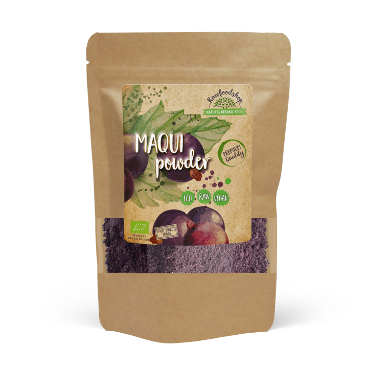 Maqui Pulver EKO 250g i gruppen Råvaror & Dryck / Frukt & Bär / Fruktpulver hos Rawfoodshop Scandinavia AB (RPUL100253E-250)
