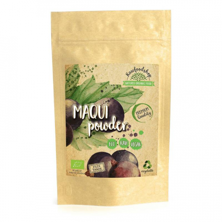 Maqui Pulver EKO 100g i gruppen Råvaror & Dryck / Frukt & Bär / Fruktpulver hos Rawfoodshop Scandinavia AB (RPUL100253E)