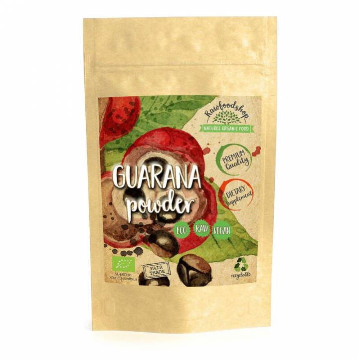 Guarana EKO Pulver 100g i gruppen OUTLET 30-50% / Alger, örter, kryddor 30-50% / Superfood 30% hos Rawfoodshop Scandinavia AB (RPUL100387E)