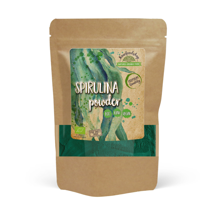 Spirulinapulver EKO 125g i gruppen Hälsa / Örter, Alger & Svampar / Spirulina hos Rawfoodshop Scandinavia AB (RPUL100513E)