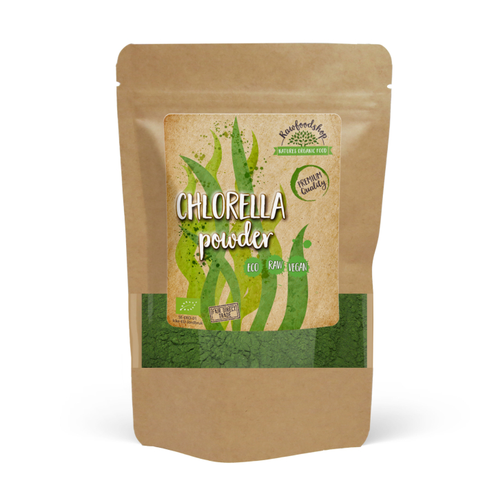 Chlorella Pulver EKO 125g i gruppen Hälsa / Örter, Alger & Svampar / Chlorella hos Rawfoodshop Scandinavia AB (RPUL100629E)