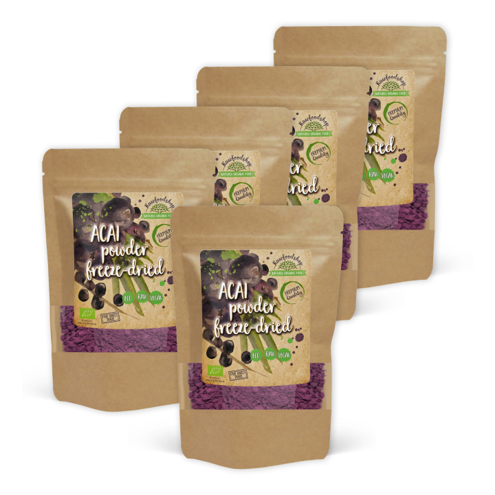 Acai Pulver Frystorkad EKO 250g x 5 paket i gruppen Råvaror & Dryck / Frukt & Bär / Fruktpulver hos Rawfoodshop Scandinavia AB (RPUL100911E250-SET5)