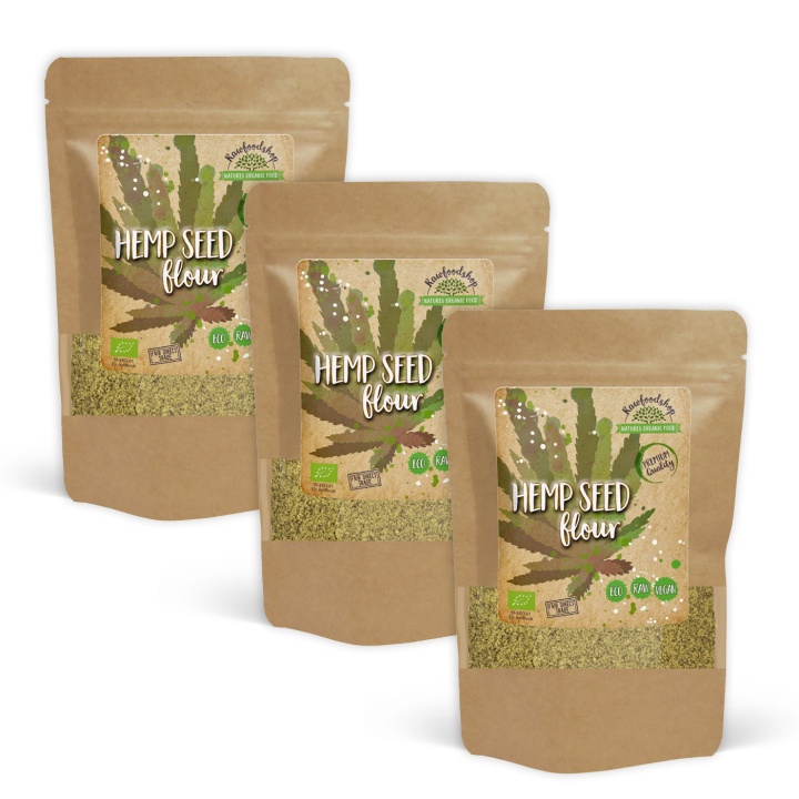 Hampafrömjöl EKO 250g x 3 paket i gruppen Råvaror & Dryck / Bakning / Mjöler hos Rawfoodshop Scandinavia AB (RPUL2503008L-SET3)