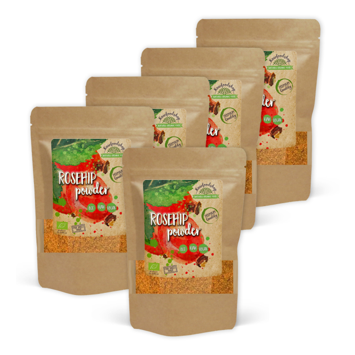 Nyponpulver EKO 250g x 5 paket i gruppen Råvaror & Dryck / Frukt & Bär / Nypon hos Rawfoodshop Scandinavia AB (RPUL250444E-SET5)