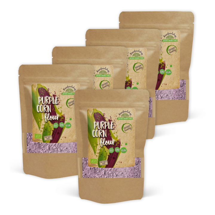 Purple Corn Pulver EKO 500g x 5 paket i gruppen Råvaror & Dryck / Bakning / Mjöler hos Rawfoodshop Scandinavia AB (RPUL500470E-SET5)