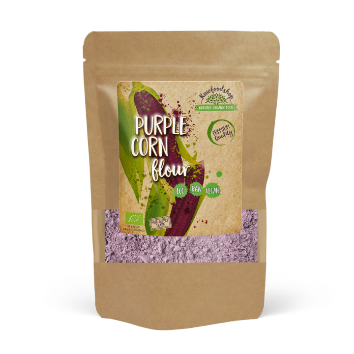 Purple Corn Pulver EKO 500g i gruppen Råvaror & Dryck hos Rawfoodshop Scandinavia AB (RPUL500470E)