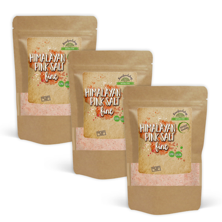 Himalaya Salt Finmalt 500g x 3 paket i gruppen Råvaror & Dryck / Skafferiet / Kryddor & Salt hos Rawfoodshop Scandinavia AB (RSAL500200E-SET3)