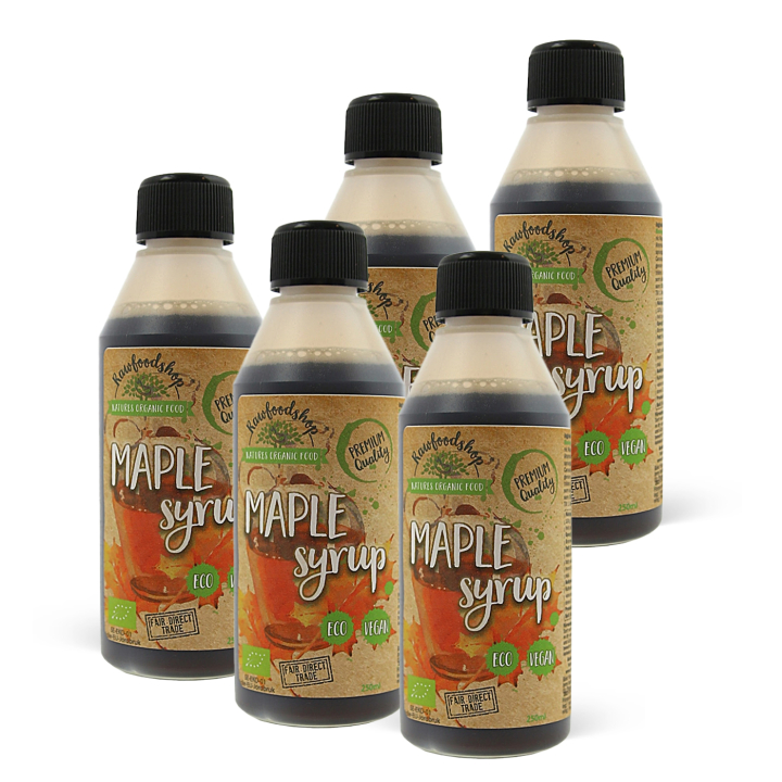 Lönnsirap EKO 250 ml x 5 flaskor i gruppen Råvaror & Dryck / Bakning / Sirap hos Rawfoodshop Scandinavia AB (RSOT2502001L-SET5)