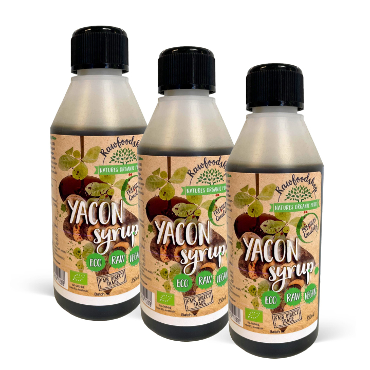 Yaconsirap EKO 250 ml x 3 flaskor i gruppen Råvaror & Dryck / Bakning / Sirap hos Rawfoodshop Scandinavia AB (RSOT250508E-SET3)