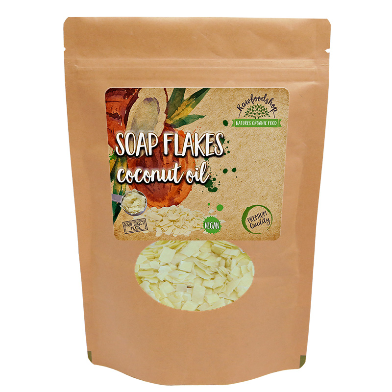 Tvålflingor Kokosolja 100g i gruppen Råvaror & Dryck / Nötter / Kokos hos Rawfoodshop Scandinavia AB (SAVMACOCOP-1)