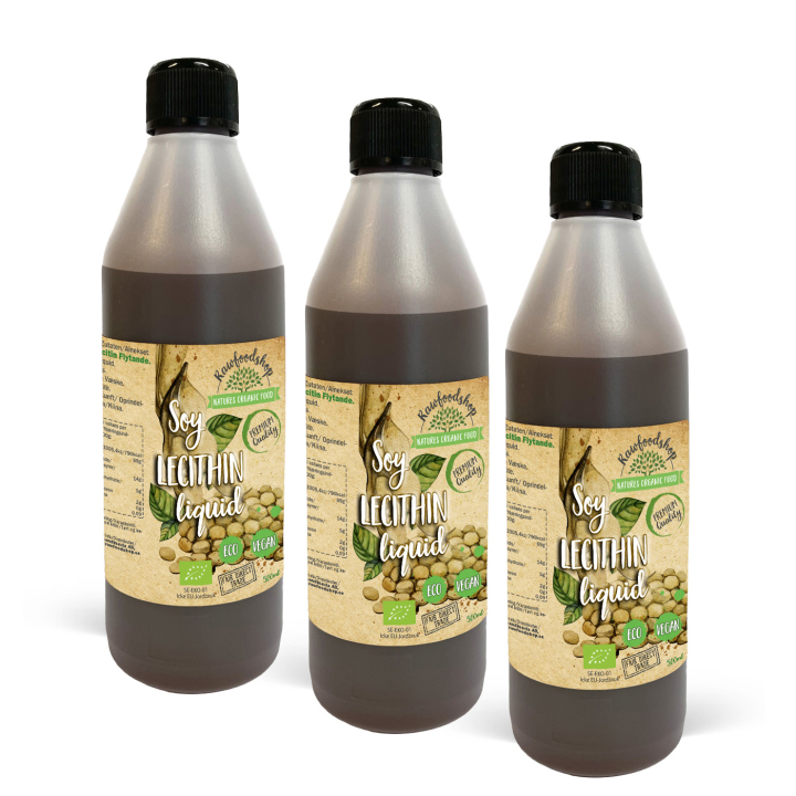 Soja Lecitin Flytande EKO 500ml x 3 flaskor i gruppen Råvaror & Dryck / Bakning / Ingredienser Övriga hos Rawfoodshop Scandinavia AB (SBL50-SET3)