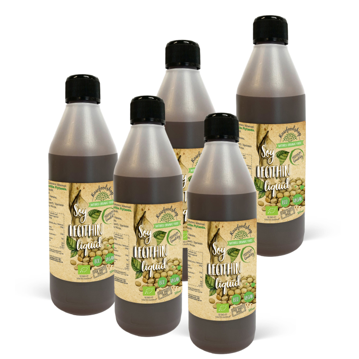 Soja Lecitin Flytande EKO 500ml x 5 flaskor i gruppen Råvaror & Dryck / Bakning / Ingredienser Övriga hos Rawfoodshop Scandinavia AB (SBL50-SET5)