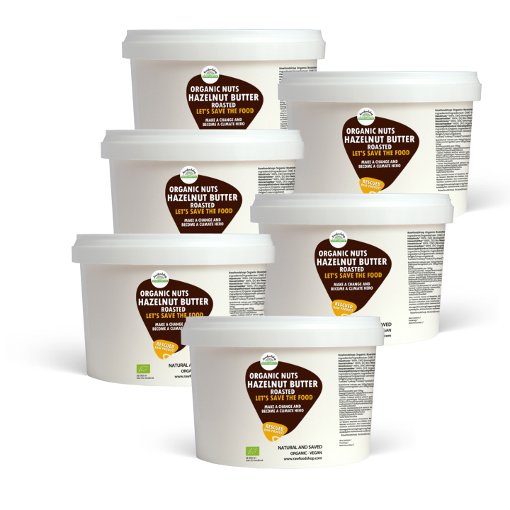 Hasselnötssmör Rostad EKO 500g x 6 paket i gruppen Råvaror & Dryck / Nötter / Hasselnötter hos Rawfoodshop Scandinavia AB (SF020028500SET)