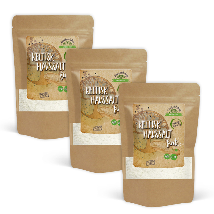 Celtic Havssalt Fint 500g x 3 paket i gruppen Råvaror & Dryck / Skafferiet / Kryddor & Salt hos Rawfoodshop Scandinavia AB (SF054500-SET3)