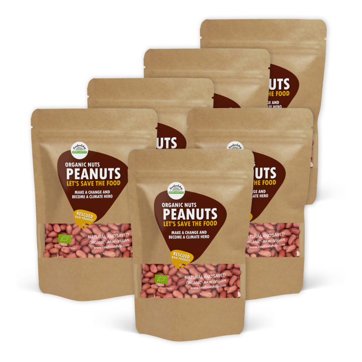 Jordnötter RAW EKO 1kg x 6 paket i gruppen Råvaror & Dryck / Nötter / Jordnötter hos Rawfoodshop Scandinavia AB (SF17250-01SET)