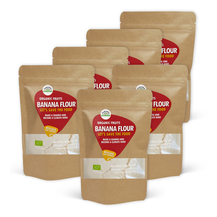 Bananmjöl EKO 1kg x 6 paket i gruppen Råvaror & Dryck / Frukt & Bär / Banan hos Rawfoodshop Scandinavia AB (SF183201-SET6)