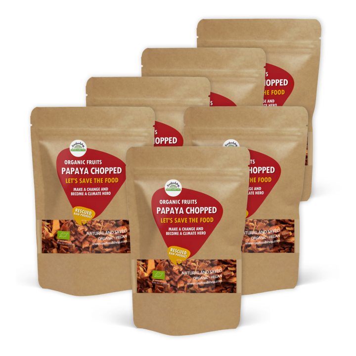 Papaya Hackad EKO 1kg x 6 paket i gruppen Råvaror & Dryck / Frukt & Bär / Övriga frukt & bär hos Rawfoodshop Scandinavia AB (SF226391SET)