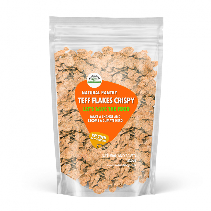 Teff Flakes Krispiga 500g i gruppen Råvaror & Dryck / Bak & Matlagning / Gryn & Flakes hos Rawfoodshop Scandinavia AB (SF92861)