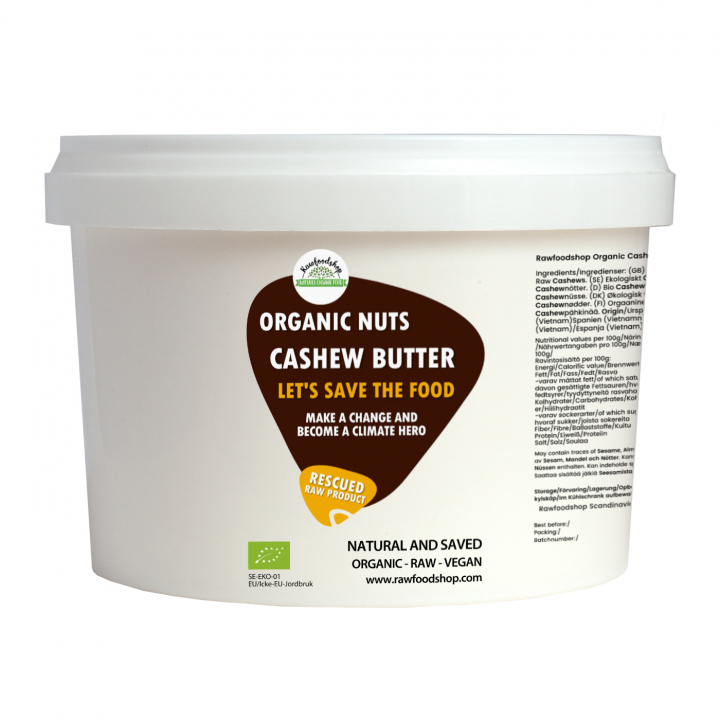 Cashewnötsmör RAW EKO 500g i gruppen Råvaror & Dryck / Nötter / Cashewnötter hos Rawfoodshop Scandinavia AB (SFCASHM11)