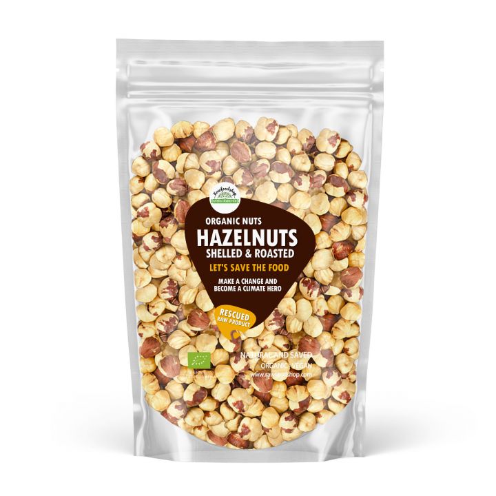 Hasselnötter Skalade och Rostade EKO 1kg i gruppen Råvaror & Dryck / Nötter / Hasselnötter hos Rawfoodshop Scandinavia AB (SFHATO1000)