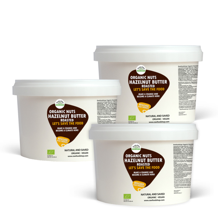 Hasselnötssmör Rostad EKO 500g x 3 paket i gruppen Råvaror & Dryck / Nötter / Hasselnötter hos Rawfoodshop Scandinavia AB (SFHITB020028500-SET3)
