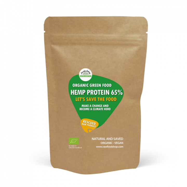 Hampaprotein 65% EKO 500g i gruppen Hälsa / Proteinpulver hos Rawfoodshop Scandinavia AB (SFHMP50)