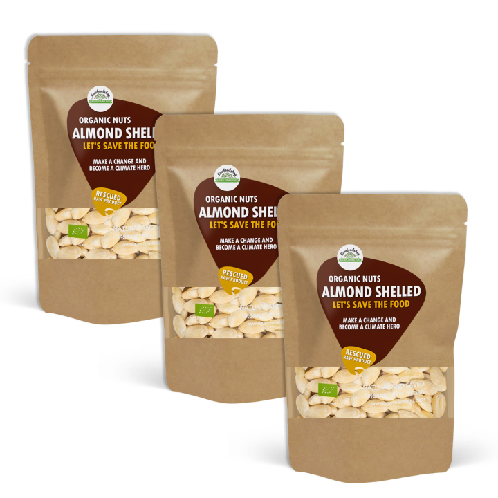 Mandel Skalad RAW EKO 1kg x 3 paket i gruppen Råvaror & Dryck / Nötter / Mandel hos Rawfoodshop Scandinavia AB (SFMASK2-SET3)
