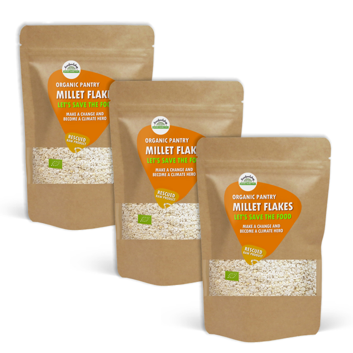 Hirsflakes EKO 1kg x 3 paket i gruppen Råvaror & Dryck / Bakning / Gryn, flingor & puffar hos Rawfoodshop Scandinavia AB (SFRAW006644001-SET3)