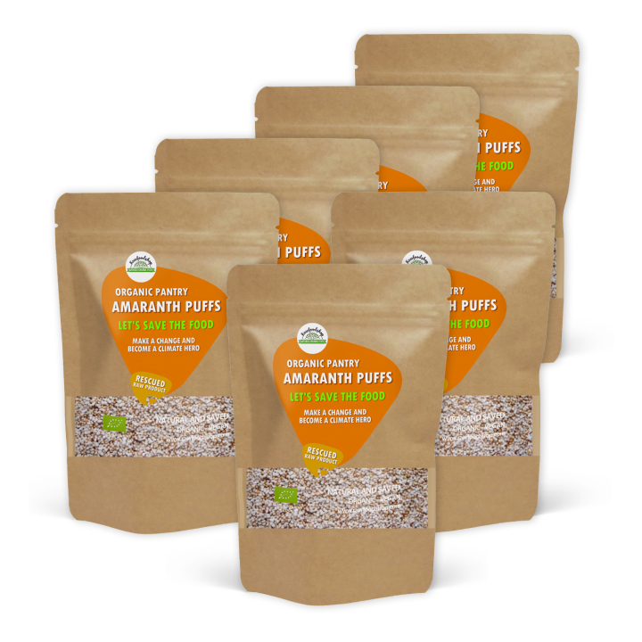 Amarant puffar EKO 500g x 6 paket i gruppen Råvaror & Dryck / Bakning / Gryn, flingor & puffar hos Rawfoodshop Scandinavia AB (SFRAWAMA0011SET)