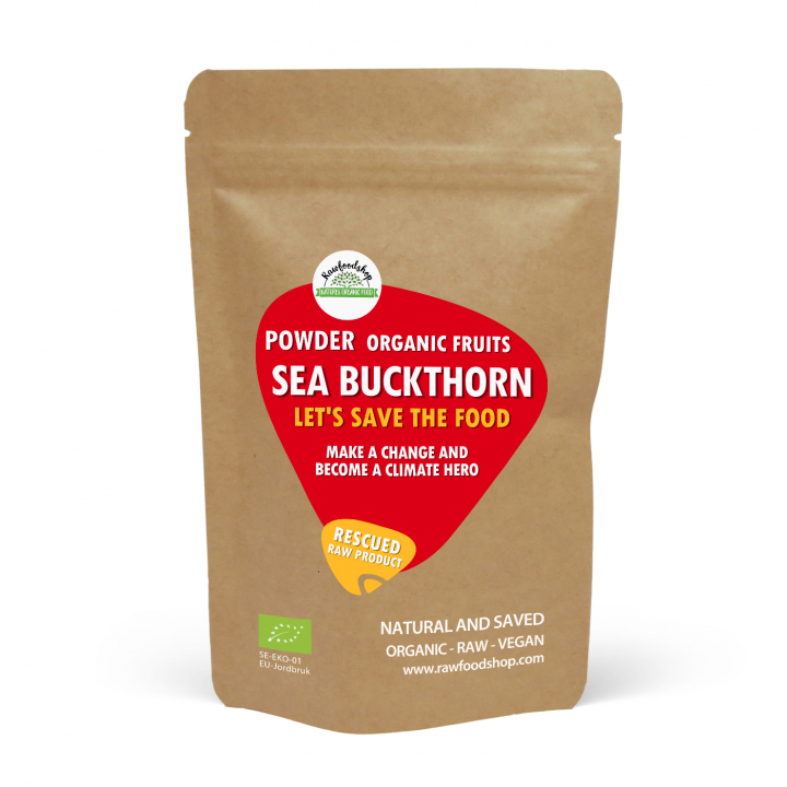 Havtorns Pulver EKO 100g i gruppen Råvaror & Dryck / Frukt & Bär / Fruktpulver hos Rawfoodshop Scandinavia AB (SFRAWFRUP003)