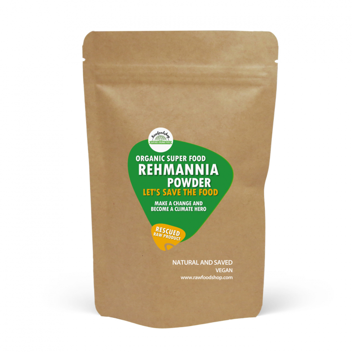 Rehmanniapulver 100g i gruppen Hälsa / Örter, Alger & Svampar / Örter hos Rawfoodshop Scandinavia AB (SFRAWORT0021)