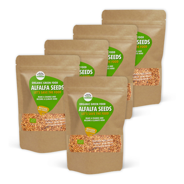 Alfalfafrön EKO 1kg 5st paket i gruppen Råvaror & Dryck / Skafferiet / Frön hos Rawfoodshop Scandinavia AB (SFRFRO00011L1000SET)
